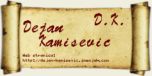 Dejan Kamišević vizit kartica